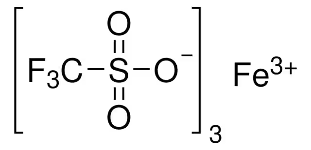 Iron(III) trifluoromethanesulfonate structure, CAS 63295-48-7
