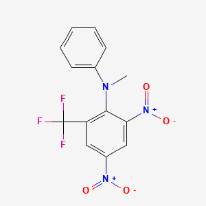N-Methyl-2,4-dinitro-N-phenyl-6-(trifluoromethyl)aniline structure, CAS 63333-32-4