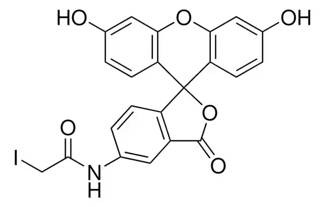 4(5)-(Iodoacetamido)fluorescein structure, CAS 63368-54-7