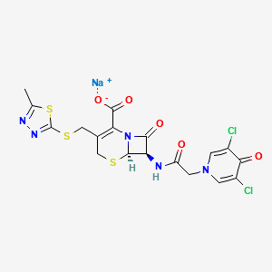 Cefazedone sodium salt structure, CAS 63521-15-3