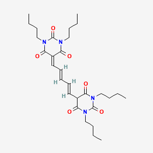 1,3-Dibutyl-5-[5-(1,3-dibutylhexahydro-2,4,6-trioxo-5-pyrimidinyl)-2,4-pentadien-1-ylidene]-2,4,6(1H,3H,5H)pyrimidinetrione structure, CAS 63560-89-4