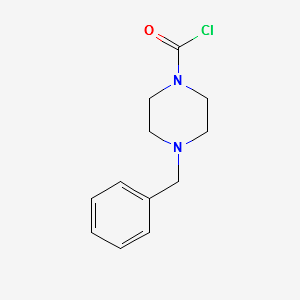4-Benzylpiperazine-1-carbonyl chloride structure, CAS 63763-66-6