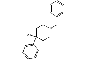 1-Benzyl-4-phenylpiperidin-4-ol structure, CAS 63843-83-4