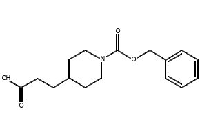 N-Cbz-4-piperidinepropionic acid structure, CAS 63845-33-0