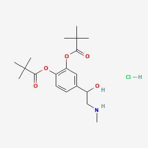 Dipivefrin hydrochloride structure, CAS 64019-93-8