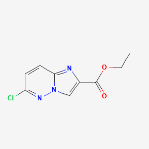 Ethyl 6-chloroimidazo[1,2-b]pyridazine-2-carboxylate structure, CAS 64067-99-8