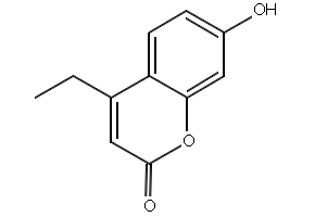 4-Ethyl-7-hydroxycoumarin structure, CAS 64231-10-3