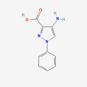 4-Amino-1-phenyl-1H-pyrazole-3-carboxylic acid structure, CAS 64299-26-9