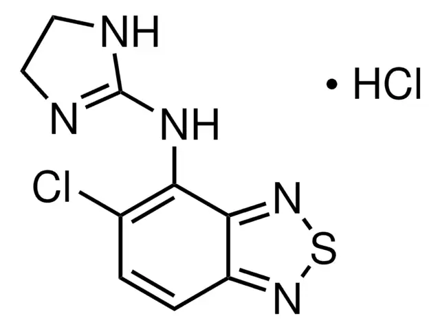 Tizanidine hydrochloride structure, CAS 64461-82-1