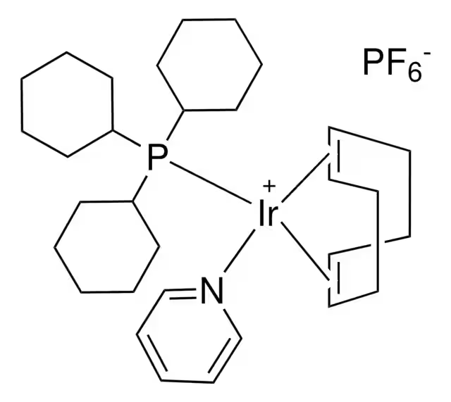 (1,5-Cyclooctadiene)pyridine(tricyclohexylphosphine)iridium hexafluorophosphate structure, CAS 64536-78-3