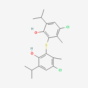 2,2'-Thiobis[4-chloro-6-isopropyl-3-methylphenol] structure, CAS 64633-23-4