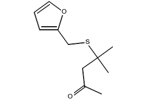 4-((2-Furylmethyl)thio)-4-methylpentan-2-one structure, CAS 64835-96-7