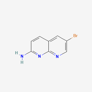 6-Bromo-1,8-naphthyridin-2-amine structure, CAS 64874-38-0