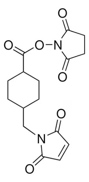 N-Succinimidyl 4-(N-maleimidomethyl)cyclohexane-1-carboxylate structure, CAS 64987-85-5