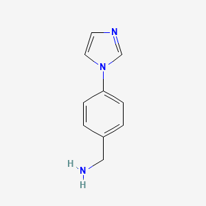 1-[4-(1H-Imidazol-1-yl)phenyl]methanamine structure, CAS 65113-25-9