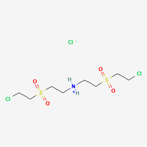 Bis[2-(2-chloroethylsulfonyl)ethyl]azanium chloride structure, CAS 65180-91-8