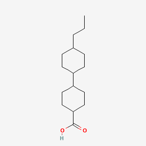 trans-4'-Propyl-(1,1'-bicyclohexyl)-4-carboxylic acid structure, CAS 65355-32-0