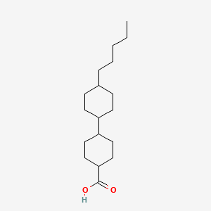 trans-4'-Pentyl-(1,1'-bicyclohexyl)-4-carboxylic acid structure, CAS 65355-33-1