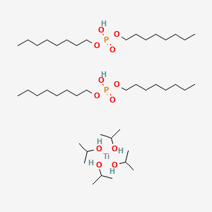 Tetraisopropyl di(dioctylphosphate) titanate structure, CAS 65460-52-8