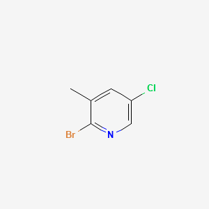 2-Bromo-3-methyl-5-chloropyridine structure, CAS 65550-77-8