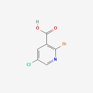 2-Bromo-5-chloronicotinic acid structure, CAS 65550-79-0
