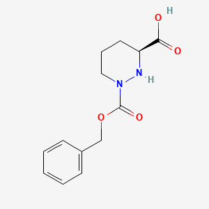 (S)-1-(Benzyloxycarbonyl)hexahydropyridazine-3-carboxylic acid structure, CAS 65632-62-4