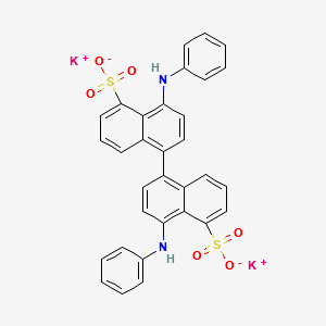 4,4'-Dianilino-1,1'-binaphthyl-5,5'-disulfonic acid dipotassium salt structure, CAS 65664-81-5