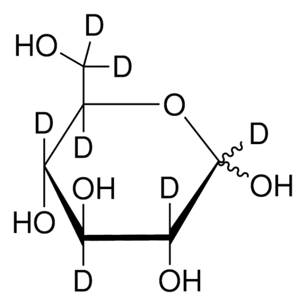 D-Glucose-1,2,3,4,5,6,6-D7 structure, CAS 66034-51-3
