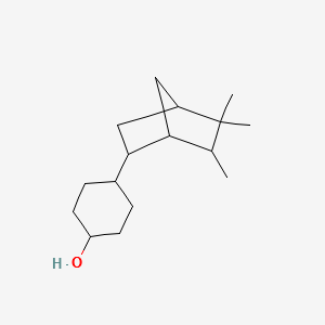 4-(5,5,6-Trimethylbicyclo[2.2.1]hept-2-yl)cyclohexan-1-ol structure, CAS 66068-84-6