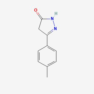 2,4-Dihydro-5-(4-methylphenyl)-3H-pyrazol-3-one structure, CAS 66076-78-6