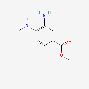 Ethyl 3-amino-4-(methylamino)benzoate structure, CAS 66315-23-9