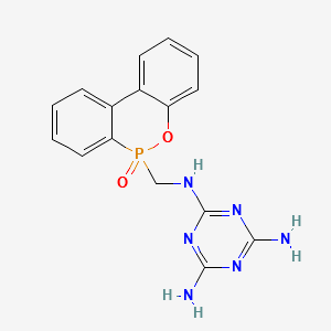 N-[(10-Oxido-9,10-dihydro-9-oxa-10-phosphaphenanthrene)methyl]-1,3,5-triazine-2,4,6-triamine structure, CAS 66499-31-8