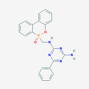 N-[(10-Oxido-9,10-dihydro-9-oxa-10-phosphaphenanthrene)methyl]-6-phenyl-1,3,5-triazine-2,4-diamine structure, CAS 66560-05-2