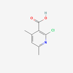 2-Chloro-4,6-dimethyl-3-pyridinecarboxylic acid structure, CAS 66662-48-4