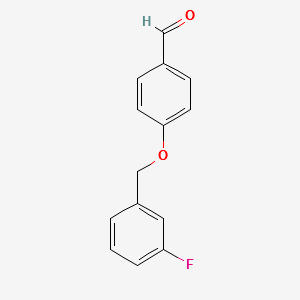 4-(3-Fluoro-benzyloxy)benzaldehyde structure, CAS 66742-57-2