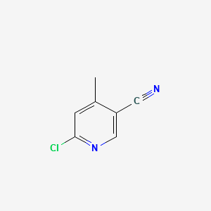 2-Chloro-4-methyl-5-pyridinecarbonitrile structure, CAS 66909-35-1