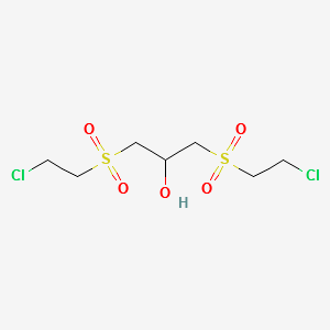 1,3-Bis(chloroethyl sulfonyl)propanol structure, CAS 67006-35-3