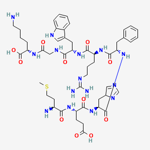 Methionyl-glutamyl-histidinyl-phenylalanyl-argininyl-tryptophanyl-glycinyl-lysine structure, CAS 67224-41-3