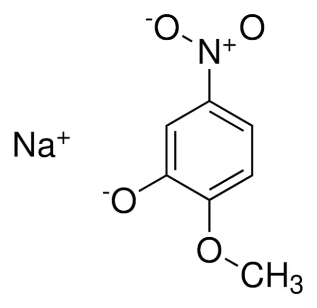 5-Nitroguaiacol sodium salt structure, CAS 67233-85-6