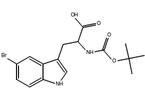 Boc-5-bromo-DL-tryptophan structure, CAS 67308-26-3
