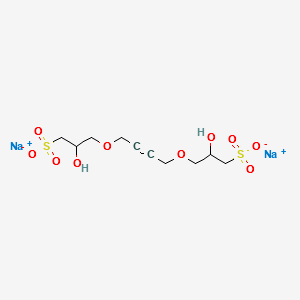 Disodium 3,3'-(2-butyne-1,4-diylbis(oxy))bis(2-hydroxypropanesulphonate) structure, CAS 67874-62-8