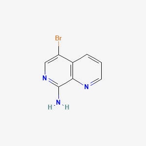 5-Bromo-[1,7]naphthyridin-8-ylamine structure, CAS 67967-17-3