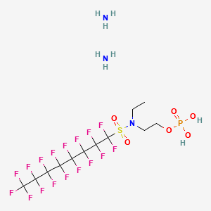 Diammonium N-ethylheptadecafluoro-N-[2-(phosphonatooxy)ethyl]octanesulfonamidate structure, CAS 67969-69-1