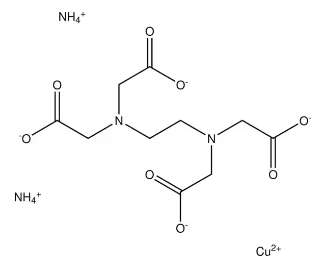 Ethylenediaminetetraacetate-copper-ammonia complex structure, CAS 67989-88-2