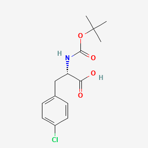 Boc-4-chloro-L-phenylalanine structure, CAS 68090-88-0