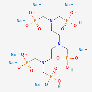 Diethylenetriamine penta(methylene phosphonic acid) heptasaodium salt structure, CAS 68155-78-2