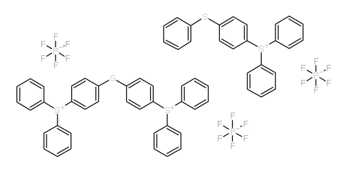 Diphenyl(4-phenylthio)phenylsufonium hexafluorophosphate structure, CAS 68156-13-8