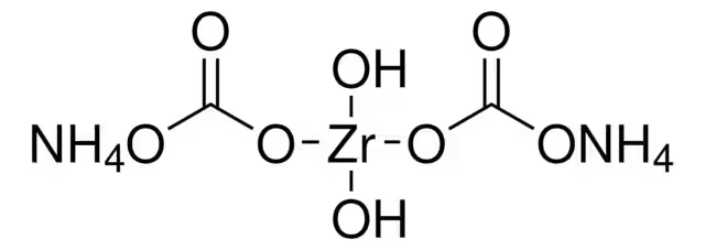 Ammonium zirconium carbonate structure, CAS 68309-95-5