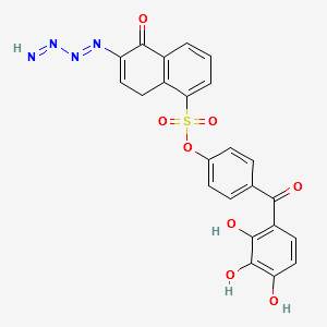 2,3,4-Trihydroxybenzophenone naphthoquinone-1,2-diazido-5-sulfonate structure, CAS 68510-93-0