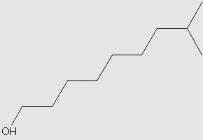 Isodecanol structure, CAS 68526-85-2